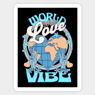 WORLD WIDE LOVE VIBE (blue/sand) Sticker